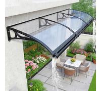 eryssgbf Pensilina Tettoia per Porta Balcone Esterno, Tendalino per Finestra, Resistente ai raggi UV/alla pioggia, Tettoia per Esterno/Porte/Balcone/Finestre 100x160cm