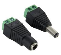 ERYTRJF Connettore LED maschio + femmina 2,1 x 5,5 mm DC per cavo telecamera di sicurezza CCTV (DC maschio, 5 pezzi)