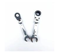 ERYTRJF Per mini chiave a cricchetto, manico corto, testa mobile, doppio uso, estremità aperta (17 mm)