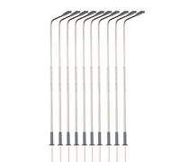 ERYUE 10 Pezzi Lampada Stradale in Metallo Modellismo Luci LED a Testa Singola Lampione Modellismo Ferroviario Illuminazione Stradale per Modellismo Ferroviario Paesaggistico con