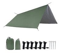 ERYUE 10 X 10 Piedi a Vela Tettoia Pioggia Mosca Sole tonalità Ruscella Rasatura in Servizio Resistheavy Gust con Sacchetto di Stoccaggio della Corda per i Pioli per Le attività del Cortile del (#2)