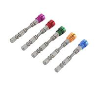 ERYUE 5 Pcs S2 in Acciaio Magnetico Bit di Cacciavite PH2 Impostato con Gambo 1/4 Pollici per Viti Muro a Secco, Pezzi Molto Robusti con Magnetismo Forte e Arresto del Colletto, (Colorato)