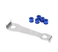 ERYUE Accessori per Biciclette Ad Alta Durezza, Ossidazione Anodica, Artigianato Fine, Singoli Bulloni di Resistenza alla Corrosione, Ossidazione Anodica, Fattura Fine, Dadi di di (Blu)