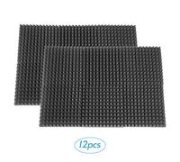 ERYUE ACOUSTIC SPOAM 30 * 30 * 5 Cm Ad Alta densità Sound-Absorcotton Eco-friendly Flame-RetardConical Pyramid Isolamento Sound Cotton 12 Torri 12pcs