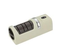 ERYUE Affilacoltelli Elettrico Portatile USB Ricaricabile Mola Fine Grossolana per gli Appassionati di Campeggio dello Chef (Beige)