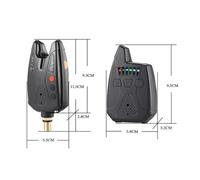 ERYUE Allarme Elettronico Wireless per la Pesca Kit di Allarme Intelligente con Luci a LED e Suono per Pescatori Portata 200 M Materiale ABS Impermeabile Appassionati di Pesca (1 Ricevitore 4