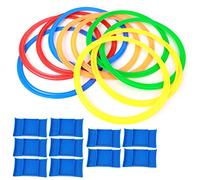 ERYUE Anelli di velocità, Anelli in Plastica di 11,4 Pollici Set di 10, Colori Vivaci, Materiale Sicuro, Gioco per Bambini, Giocattolo Sportivo All'aperto, Aiuti Allenandosi con