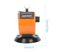 ERYUE Berm Contatore Manuale a 4 Cifre Comodo Contatore a Guscio in Plastica ABS per Statistiche di Dati, Flusso del Traffico, Partecipazione Conferenze per Forniture Sportive Rosso (Arancia)