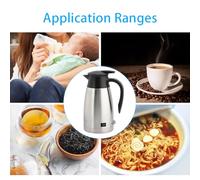 ERYUE Bollitore per Auto Universale da 1000 Ml 12V 24V Riscaldatore Elettrico Bollitore Scaldabagno Portatile, Elettrico in Acciaio Inossidabile di Alta qualità, per Acqua da Viaggio, Facile