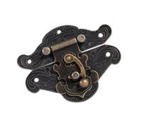 ERYUE Chiusura Decorativa Vintage retrò Anticata, Materiale in Lega di Zinco, 5 Dimensioni, Pratica e Facile da Installare, Compatibile con Portagioie Vintage in Legno, Cassetta degli (S47*37mm)