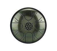 ERYUE CHOVE DRUM HOLLE 5 Pollici Tamburo in Acciaio Tamburo 8 Note Tamburo per Mano con Tamburo Dita a Tamburo Pick a Percussione per la Meditazione Yoga (Time Moss Green)