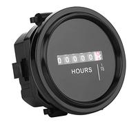 ERYUE Contaore per Auto Contaore Meccanico Ad Alta Precisione con Numeri Rossi e, per Motori a Benzina, Generatori, Adatto la Registrazione delle Ore del Motore