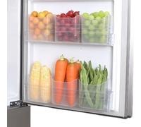 ERYUE Contenitore Portaoggetti per Porta Laterale del Frigorifero, Comodo Contenitore Organizer Traslucido per la Conservazione degli Alimenti Nella Dispensa della