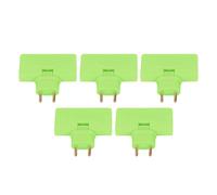 ERYUE Convertitore di Presa Adattatore di Estensione da 180 Gradi Triplo Jack per Casa e Viaggio Realizzato in Ottone ABS per Convertitore Presa da 5 Pezzi (Verde)