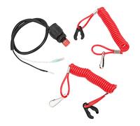 ERYUE Cordino per Interruttore di Arresto Motore, Kit di Sicurezza in PVC ABS, Interruttore Arresto Facile da Montare sul Manubrio, Cavo Estensibile per Motori Fuoribordo, Bici da Barca ATV