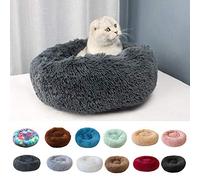ERYUE Cuccia Rotonda per Gatti, Cuccia per Cani in Peluche con Zampa Finta e Soffice, Cesta Cani di Piccola Taglia, Materasso Animali Lavabile in Lavatrice con (ciano-diametro 70 cm)