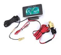 ERYUE Display Digitale LCD per Auto Voltmetro 4 in 1 Indicatore Livello Carburante Misuratore Pressione Olio Temperatura Acqua per Monitoraggio Veicolo ABS + Ottone