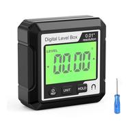 ERYUE Display LCD Retroilluminato Magnetico con Mirino Angolare Digitale per la Lavorazione del Legno, Riparazione Automobilistica, Plastica ABS Rossa (In bianco e nero)