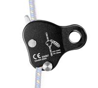 ERYUE Dispositivo di Assicurazione in Alluminio con Impugnatura per Corda da 220 Libbre per Arrampicata su Roccia, Arrampicata su Alberi, Corda Singola, Dispositivo di Assicurazione da 8-13 Mm (#3)