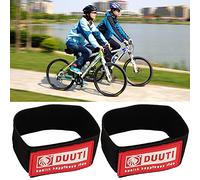 ERYUE DUUTI 2 Pezzi Fasce Elastiche per Gamba per Bici Cinghia di Ancoraggio Resistente Pantaloni da Ciclismo, /Verde/Rosso, 5,51 * 1,38 Pollici Sport all'Aria Aperta (Rosso)