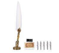 ERYUE e Penna Raffinata per Appassionati di Calligrafia (White) | Perfetto per la scrittura gotica, elevata durata, aspetto antico, regalo per insegnanti e amici