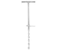 ERYUE Efficiente Sonda per Terreno in Acciaio Inossidabile con Impugnatura a T e Pedale per Campionamento di Terreno Profondo, Adatta a Tutti i di