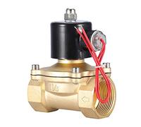 ERYUE Elettrovalvola Compatta in Ottone a 2 Posizioni Valvola a 2 Vie per Applicazioni Pneumatiche CA 220 V 1-1/4''