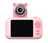 ERYUE Fotocamera per Bambini, Fotocamera Digitale con Schermo IPS da 2,4 Pollici HD 1080P con Obiettivo da 180°, Lettore MP3 Cornici per Foto Ragazzi e Ragazze Regalo di (Rosa)