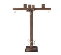 ERYUE Ganci in Legno Gioco Interattivo con Ganci e Anelli Dal Ritmo Frenetico per Quattro Giocatori per Bar Feste, Gioco con e Anelli da Tavolo in Legno Fatto a Mano il Campeggio Sulla Spiaggia nel