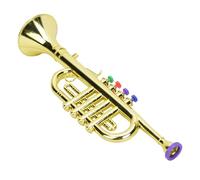ERYUE Giocattolo Musicale Prescolare Divertente Tromba per Bambini Strumento a Fiato in Plastica Rivestita Dorata per lo Sviluppo Dell'intelligenza Musicale dei Bambini