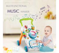 ERYUE Girello Musicale per Bambini in ABS, da Seduto a Stare in Piedi, per L'apprendimento delle Scienze e L'allenamento Dell'equilibrio, Altezza Regolabile da 6 a 12 Mesi, Materiale Unisex, 9 Mesi su