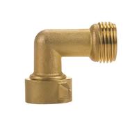 ERYUE Gomito per Tubo da Giardino a 90 Gradi, Durevole, in Ottone, Confezione da 2, per Collegamenti Acqua, Rubinetti Esterni Residenziali, Senza Piombo, Resistente alla Corrosione, Flusso d'Acqua