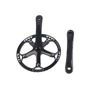 ERYUE Guarnitura per Bici in Lega di Alluminio a 2 Colori Guida Efficiente, Set di Ruote a Catena 5 Bulloni Bici da Strada, Lunghezza della Pedivella da 170 Mm, Adatta Pieghevoli (#2)