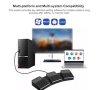 ERYUE Interruttore a Pedale USB Controller Personalizzato Nessun Ritardo Alta sensibilità per Giochi di Lavoro Musica - Materiale ABS