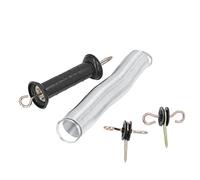 ERYUE Kit per Porta a Molla per Cancello Recinto Elettrico Set di Maniglie a Molla Animali in Ferro Premium in PP Bestiame, Facile da Installare