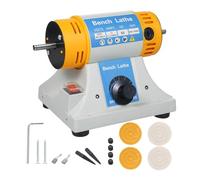 ERYUE Lucidatrice Veloce Smerigliatrice da Banco Multifunzione Efficiente per Perline di Cera D'api in Legno di Giada Lucidatrice a Doppia Faccia 320W per la Creazione Gioielli (nessun albero