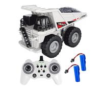 ERYUE Mini Escavatore Giocattolo Realistico Veicolo da Costruzione con Rotazione a 360° per Bambini, Camion Scavatore Telecomandato con Adesivi Fai da Te, Rosa (Bianca #-2)