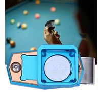 ERYUE Mini Scatola Portatile Professionale per Gesso da Biliardo in Alluminio con Clamp/Holder Fissa per Accessori Sportivi da Biliardo, Rosso (Blu)