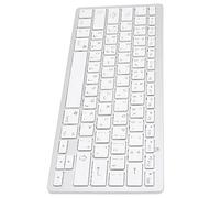 ERYUE Mini Tastiera Wireless Bianca Portatile Ultra Sottile da 78 Tasti con Funzionamento Semplice, Piccola Portatile, Lunga Durata, per IOS, per, per (Araba)