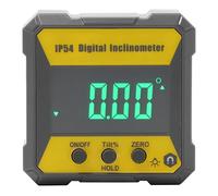 ERYUE Mirino Angolare Digitale Inclinometro Elettronico Ad Alta Precisione Scatola di Livello Magnetica per Decorazioni di Interni, Costruzioni Edili, Grigio e Giallo