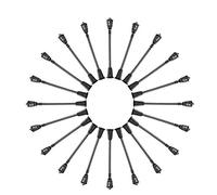 ERYUE Modello di Lanterne da Cortile per Parco in Metallo, Luci a LED Esagonali a Testa Singola Lampione Illuminazione Stradale, 20 Pezzi, 3 V CC, per Layout di Modello