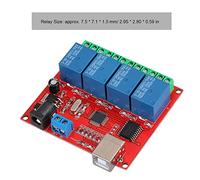 ERYUE Modulo Controller relè Smart Switch USB per Computer 12V, PCB Stabile di Livello Militare con Terminale di Alimentazione, Controllo CA 250 V, 10 A e CC 30 V 10 A per Scheda di