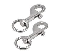 ERYUE Moschettone Rotante in Acciaio Inossidabile di Grado Marino 316 per Clamp/Holder da Immersione, Forniture da Esterno 2 Pezzi