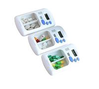 ERYUE Organizer per Medicina Digitale con Allarme Mini Scatola per Medicina Portatile Viaggi in Ufficio, Promemoria Giornalieri una Facile Gestione dei Farmaci, Custodia Visiva Trasparente Anziani e