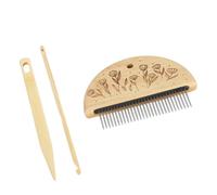 ERYUE Pettine in Legno per Telaio, Ago per Uncinetto Regolabile 4mm (Type | Facile da usare, ideale per gli hobby della tessitura, include un ago a cruna grande