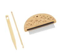 ERYUE Pettine in Legno per Telaio, Ago per Uncinetto Regolabile 4mm (Type | Facile da usare, ideale per gli hobby della tessitura, include un ago a cruna grande