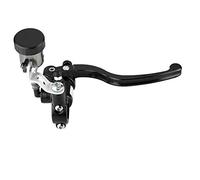 ERYUE Pompa Freno a Spinta Diritta con Leva Frizione Idraulica per Moto di Alta qualità, Materiale in Lega di Alluminio Forgiato Completamente a CNC, Nero/Adatto Tutti gli Scooter con Manubrio da