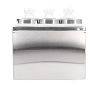 ERYUE Pompa per Dispenser di Salsa Contenitore per Condimenti Insalata Efficiente Ristorante Acciaio Inossidabile Uso Alimentare (3 pompe)