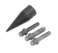 ERYUE Punta da Trapano per Spaccalegna in Acciaio al Carbonio con Gambo Esagonale per Spaccare Il Legno Cono di Legna da Ardere, Attacco Efficiente Trapano Legname con (32MM)