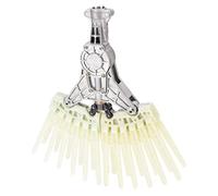 ERYUE Rastrello per Mietitrice Stabile per Chicchi di caffè, Cacao, Raccolta di Olive, Testa Giardini, Aziende Agricole, Materiale in Plastica Resistente, in Acciaio, Rastrello da 26 Mm, 9T, Raccolta